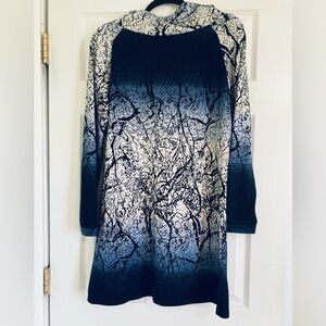 Shana K Tree Root Turtleneck Sweater Dress